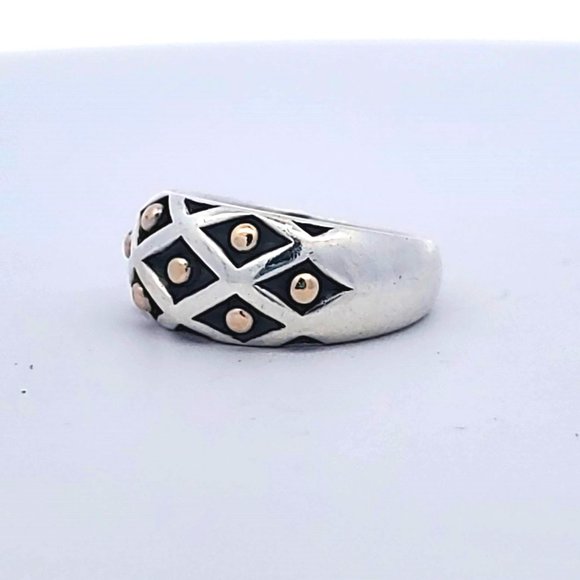 James Avery Silver and Gold Lattice Ring - Picture 4 of 12